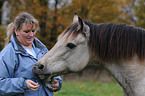 young woman with Welsh Cob