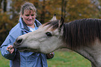 young woman with Welsh Cob