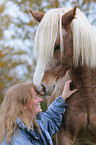young woman with Welsh Cob