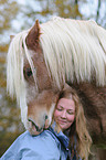 young woman with Welsh Cob