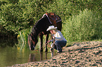 woman and Welsh-Cob