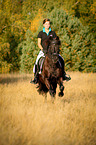 young woman with Welsh Cob
