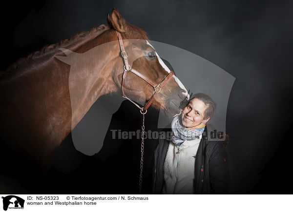 woman and Westphalian horse / NS-05323