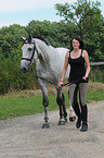 woman and warmblood