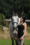 woman and warmblood