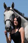 woman and warmblood