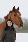 woman and warmblood