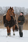woman and warmblood