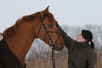 woman and warmblood