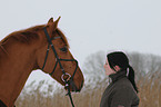woman and warmblood