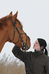 woman and warmblood