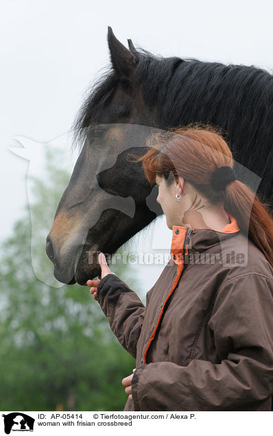Frau mit Friesen-Mix / woman with frisian crossbreed / AP-05414