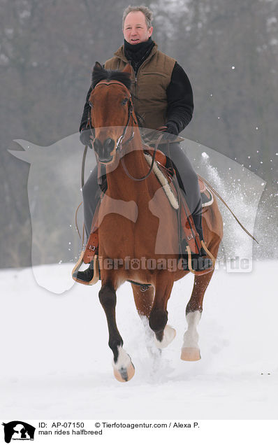 man rides halfbreed / AP-07150