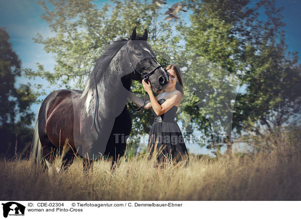 woman and Pinto-Cross / CDE-02304