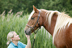 woman and crossbreed