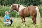 woman and crossbreed