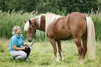 woman and crossbreed