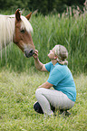 woman and crossbreed