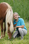 woman and crossbreed