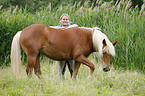 woman and crossbreed