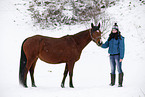 young woman with horse