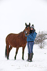 young woman with horse