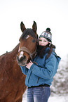 young woman with horse