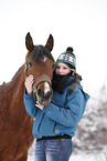 young woman with horse
