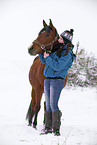 young woman with horse