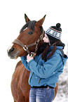 young woman with horse