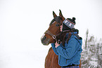 young woman with horse