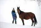 young woman with horse