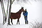 young woman with horse