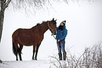 young woman with horse