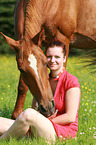 woman and crossbreed