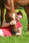 woman and crossbreed