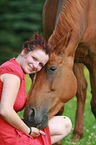 woman and crossbreed