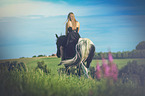 woman rides Pinto-Cross