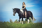 woman rides Pinto-Cross