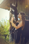woman and Pinto-Cross