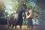woman and Pinto-Cross
