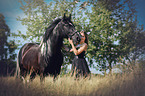 woman and Pinto-Cross