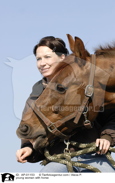 junge Frau mit Pferd / young woman with horse / AP-01153