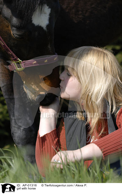 junges Mdchen mit Pferd / girl with horse / AP-01316