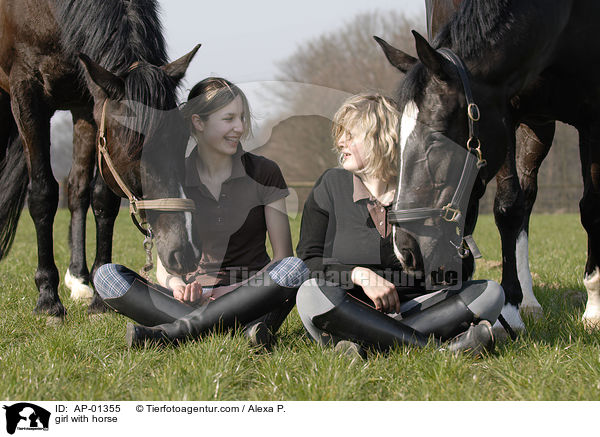 Mdchen mit Pferd / girl with horse / AP-01355