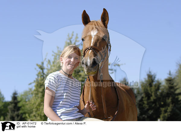 Mdchen mit Pferd / girl with horse / AP-01472