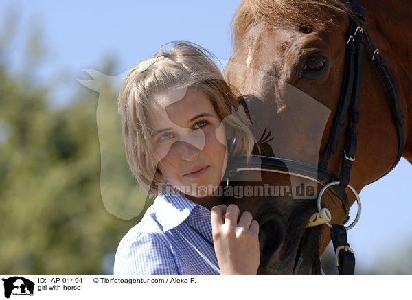 Mdchen mit Pferd / girl with horse / AP-01494