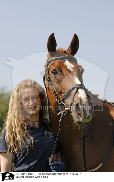 junge Frau mit Pferd / young woman with horse / AP-01680