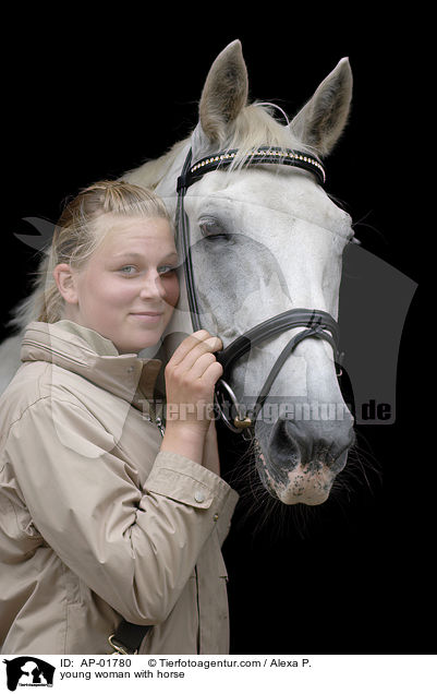 junge Frau mir Orlow Traber / young woman with horse / AP-01780