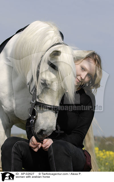 woman with arabian horse / AP-02627